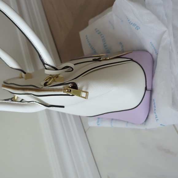 Samantha Thavasa Zippered Handbag - White/lavender - Picture 6 of 8